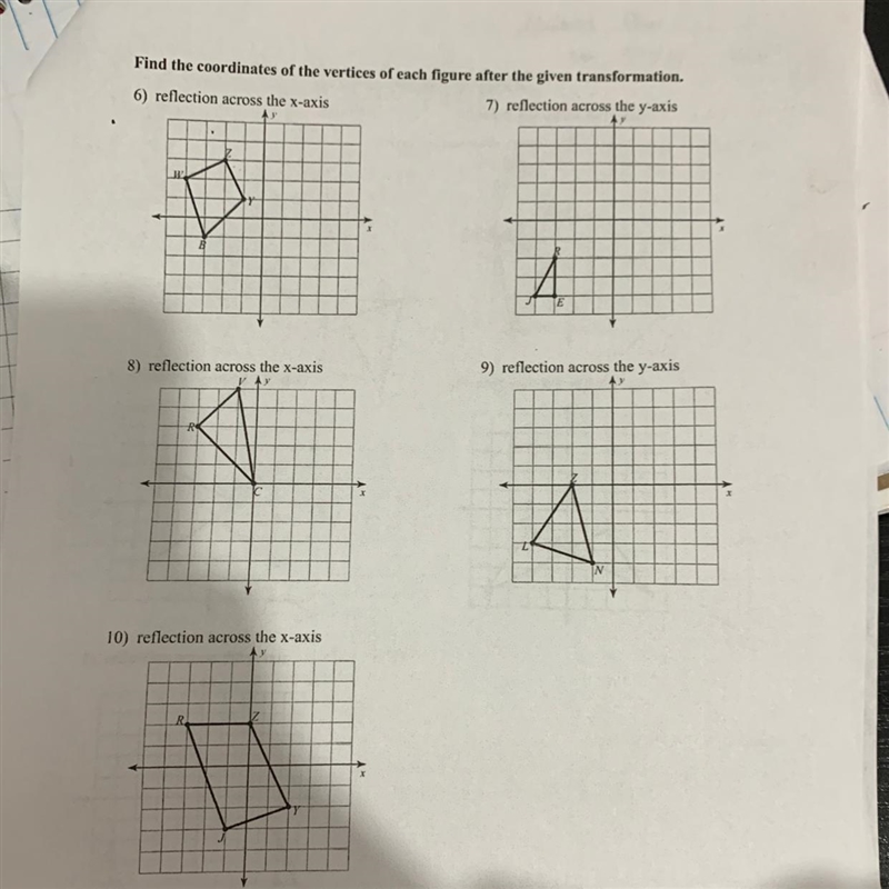 Find the coordinates of the vertices of each figure after the given transformation-example-1