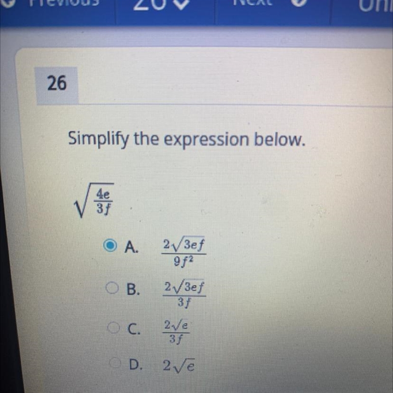 Simplify the expression below-example-1