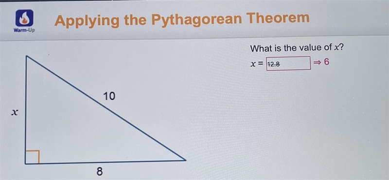 *ANSWER* What is the value of x? x =6-example-1