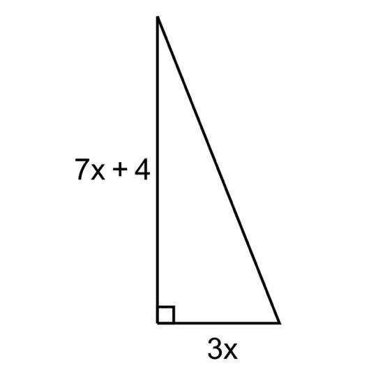 What is the length of the hypotenuse of the triangle when x=12​?-example-1