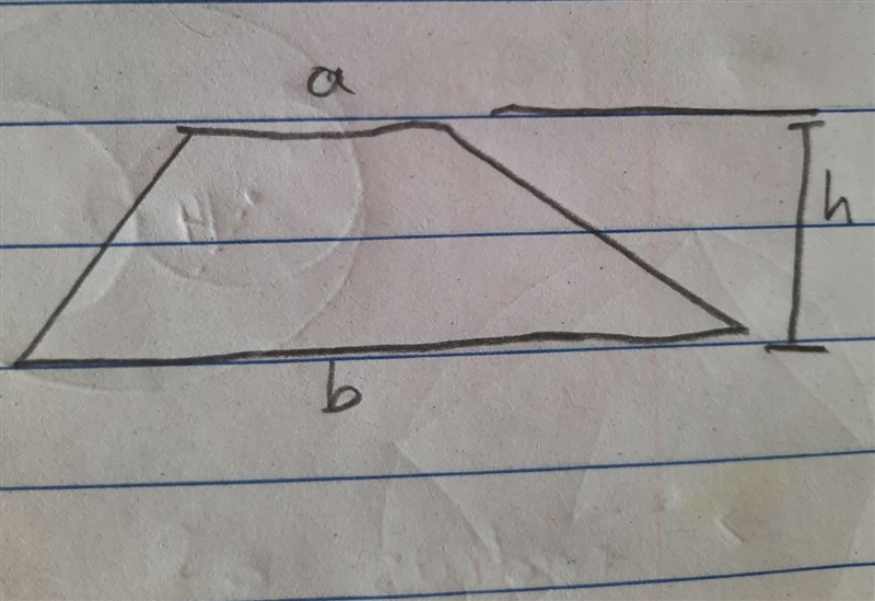 Area = 756 cm^2 h = 18 cm a = 39 cm b = ?​-example-1