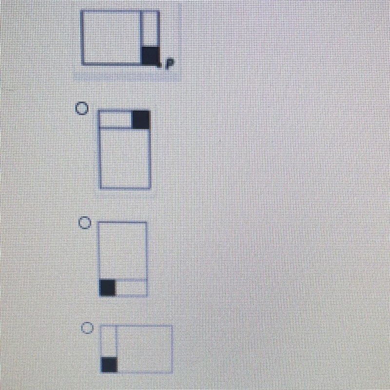 Which is the image of the figure below after a 90° clockwise rotation about Point-example-1