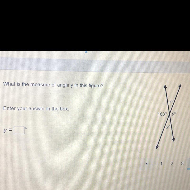 What is the measure of angle Y in this figure Y=____ degrees-example-1