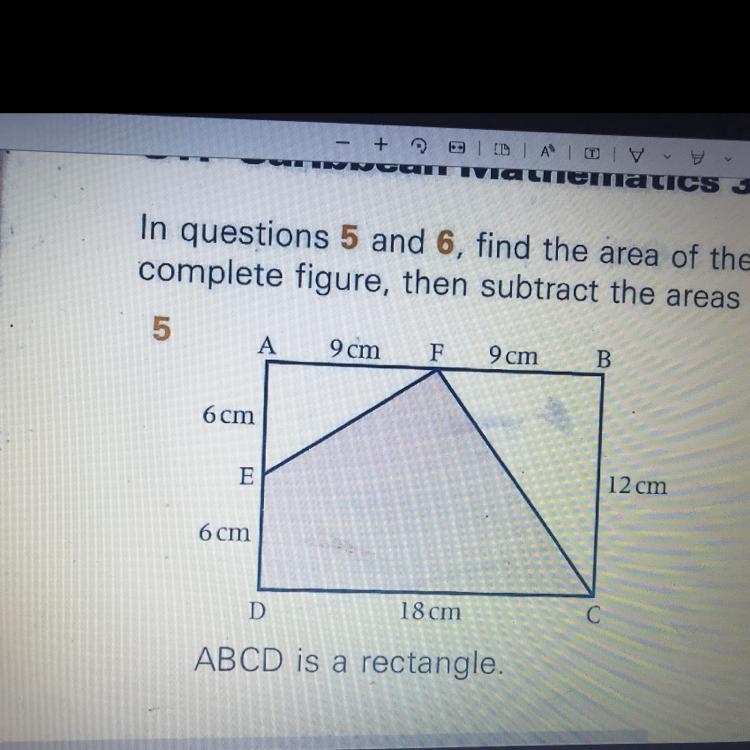 Find the area of the shaded figure-example-1