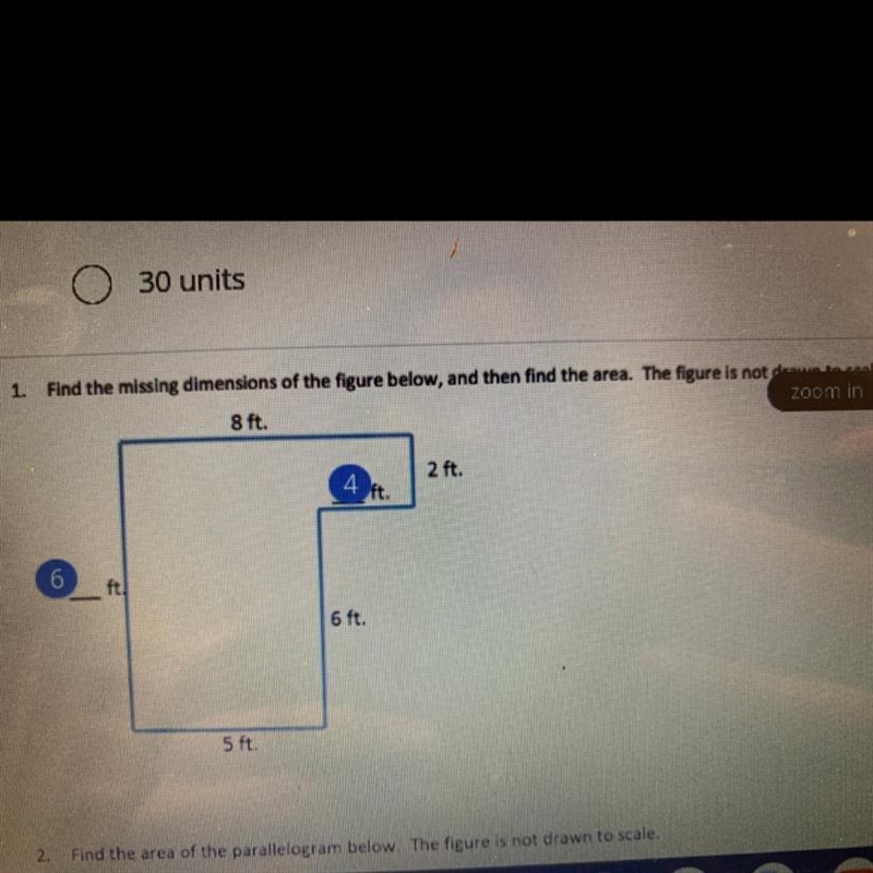 What is the missing dimension?-example-1