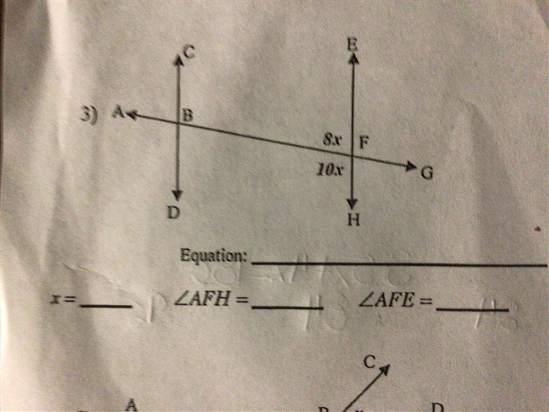 I need help finding the unknown measures and equations pls.-example-1