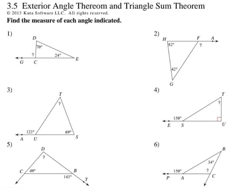 Find the measure of each angle indicated.-example-1