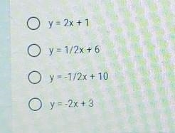 what line is perpendicular to the line y=2x+4 ? what line is parallel to line y + 2x-example-1