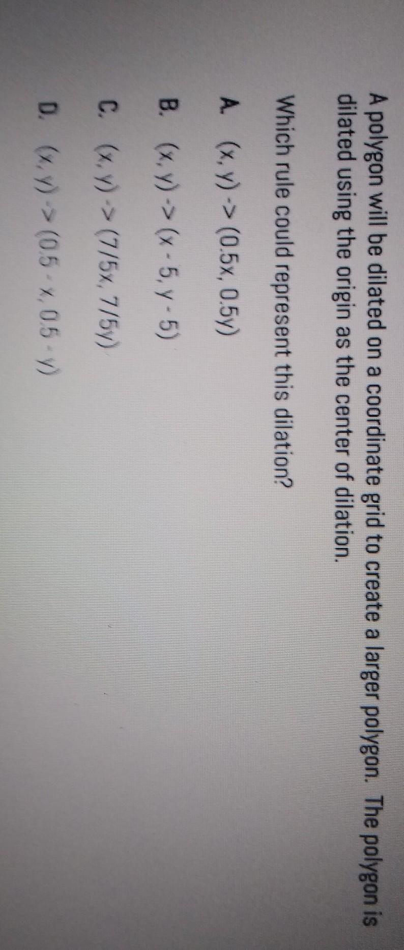 A polygon will be deleted on a coordinate grid to create a larger polygon. The polygon-example-1