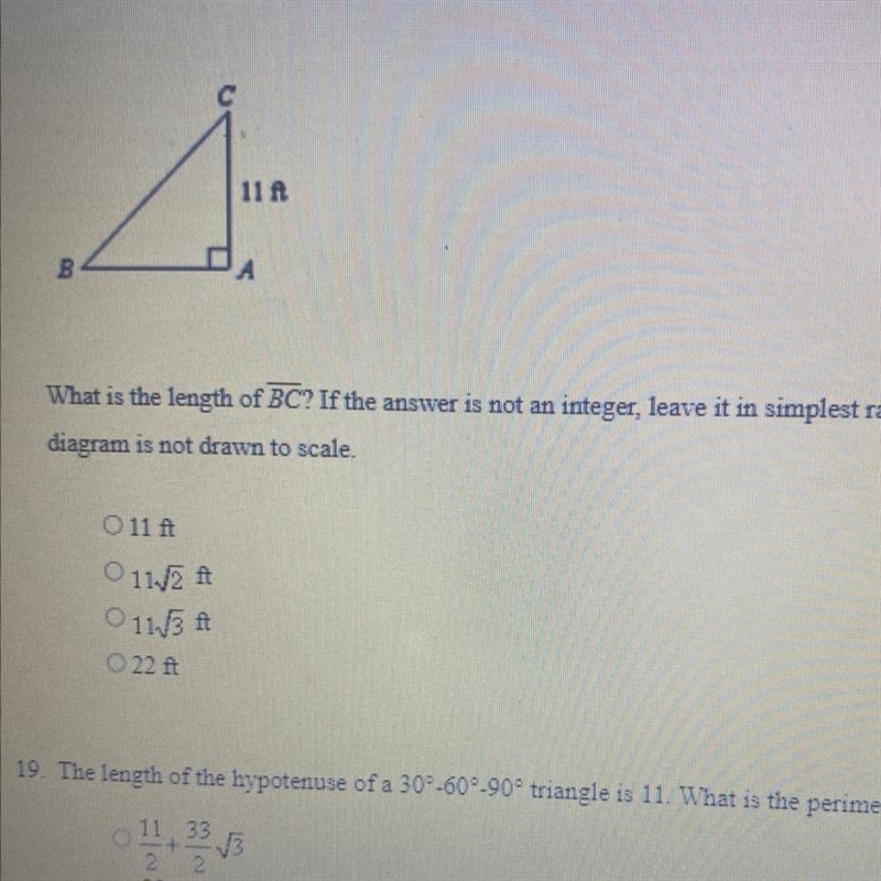 What is the length of BC? If the answer is not an integer, leave it in simplest radical-example-1