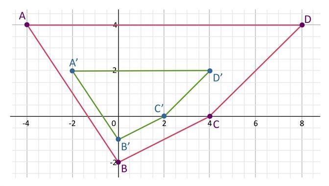 PLEASE HELP!! 100 POINTS Consider this dilation. (a) Is the image of the dilation-example-1