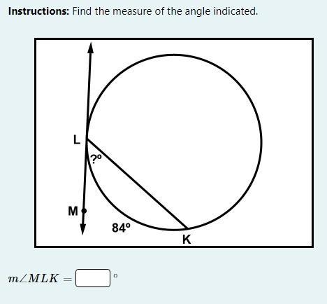 Find the measure of the angle indicated.-example-1