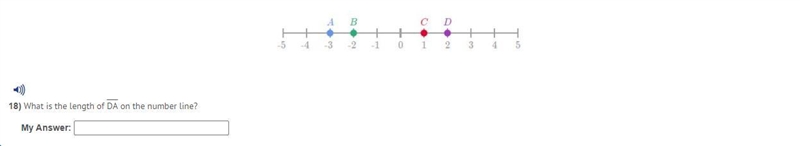 What is the length of DA on the number line?-example-1