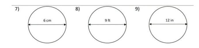 Pls help!! it's due in an hour!! find the area of the circles ​-example-1