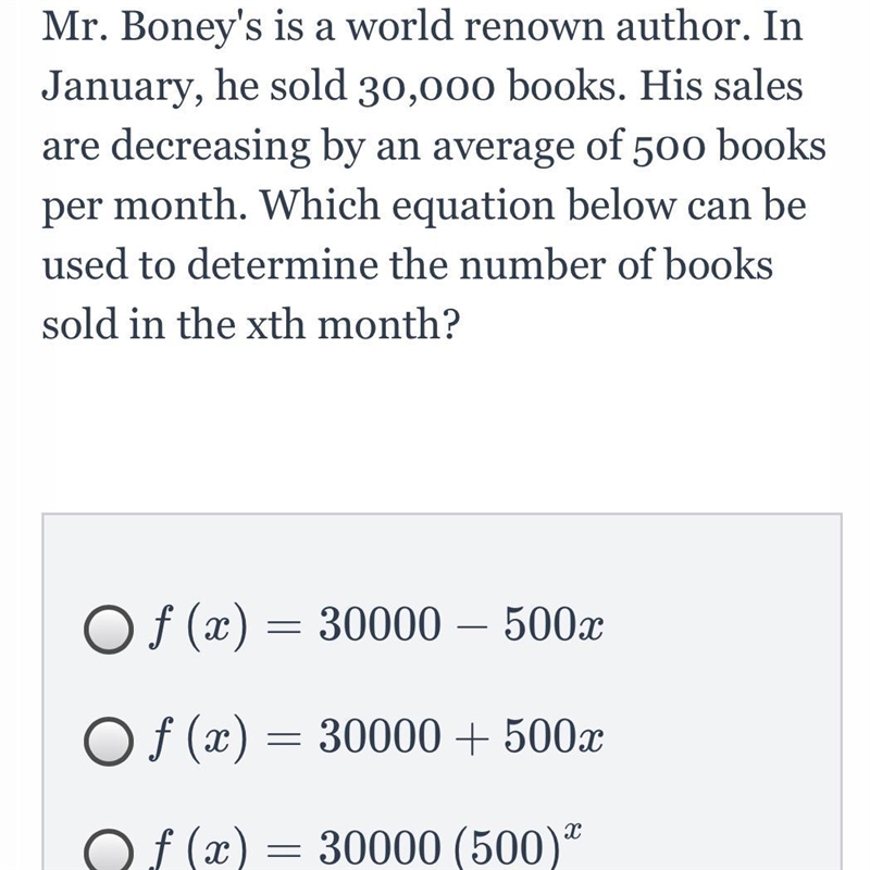 Please help!!! D is f(x)=500(x+30000)-example-1