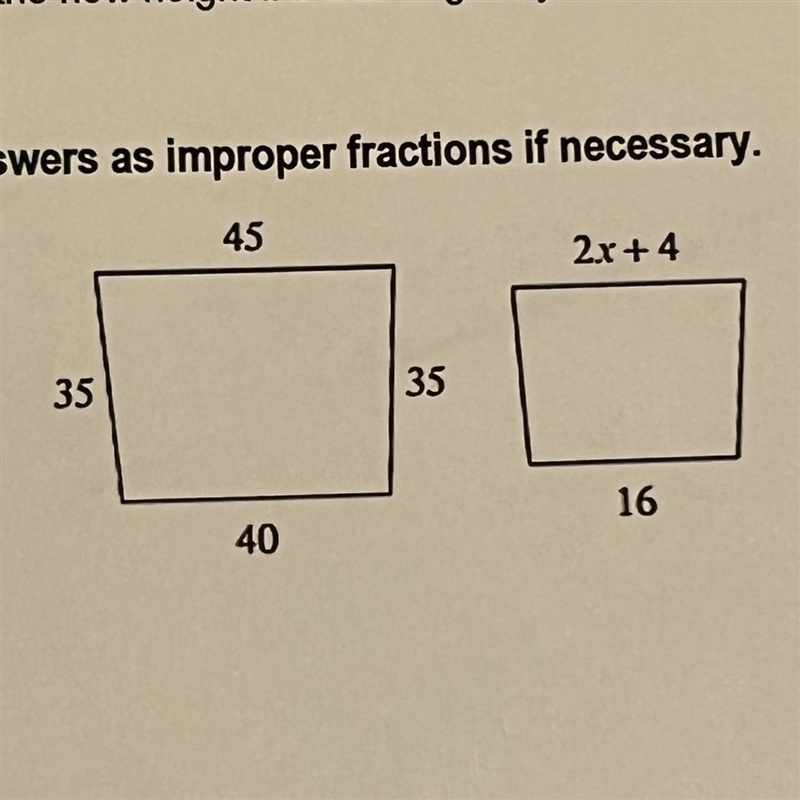 How do I solve this problem?Directions: each pair of figures is similar. Find the-example-1