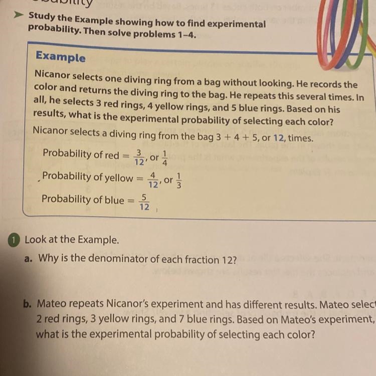 Why is the denominator of each fraction 12? Pls help me-example-1