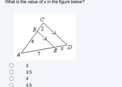 What is the value of x in the figure below?-example-1