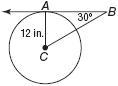 If AB is tangent to (circle)C at A, find BC.-example-1