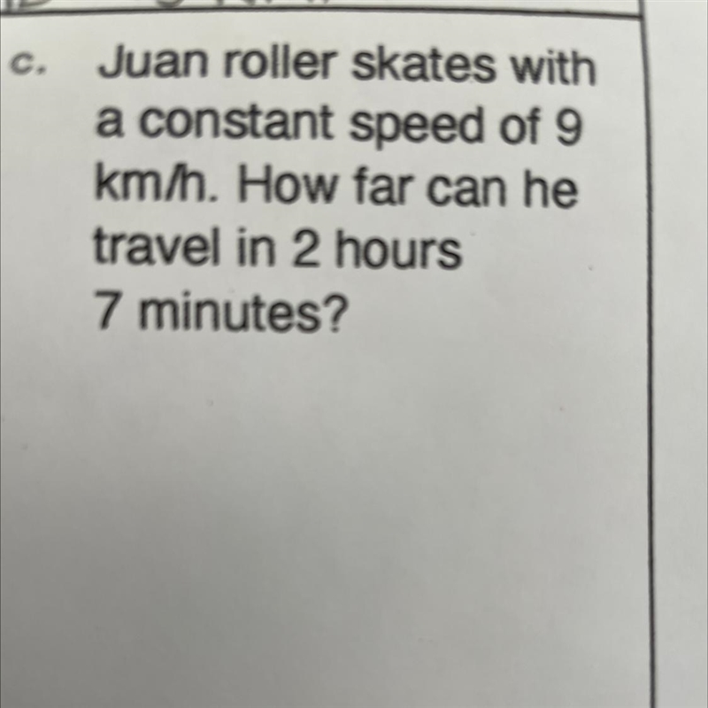 How far can he travel in 2 hours 7 minutes?-example-1