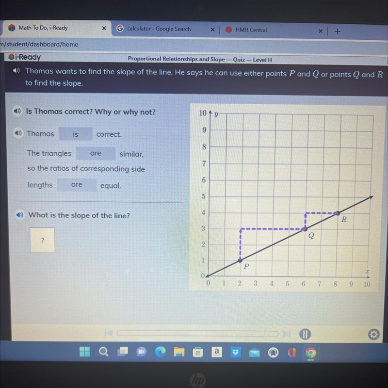 What is the slope of the line? No need to answer the one above because I already know-example-1