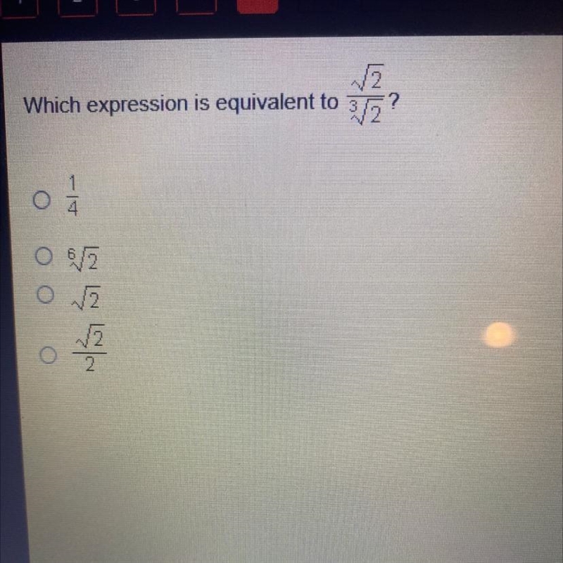 Which expression is equivalent to ? 2 od 1 4 062 2 LN Leyla o-example-1