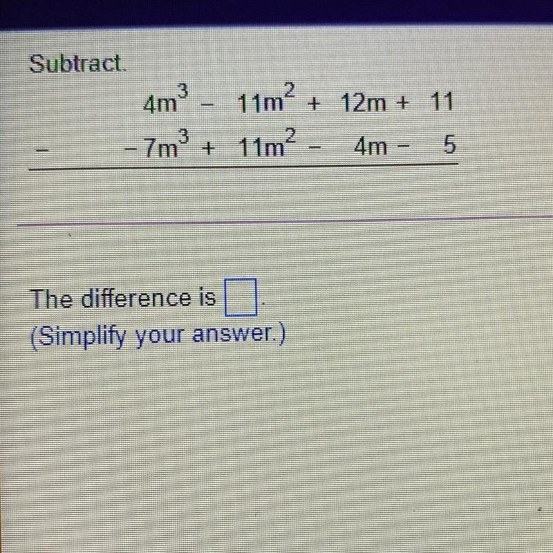 Subtract. The difference is?-example-1