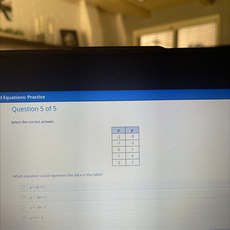 Which equation could represent the data in the table?-example-1