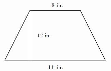 Referring to the figure, what is the area of the trapezoid shown? a. 114 in2 c. 528 in-example-1