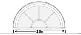 Find the area of the window shown below. Use 3.14 for pi. Round to the nearest tenth-example-1