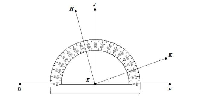 Identify an obtuse angle and give its measure.-example-1