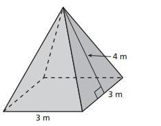 Find the surface area of the regular pyramid.-example-1