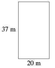 This rectangle represents the base of a rectangular prism. The height of the rectangular-example-1