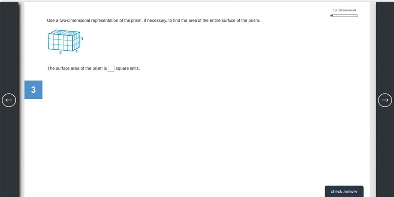 Use a two-dimensional representation of the prism, if necessary, to find the area-example-1