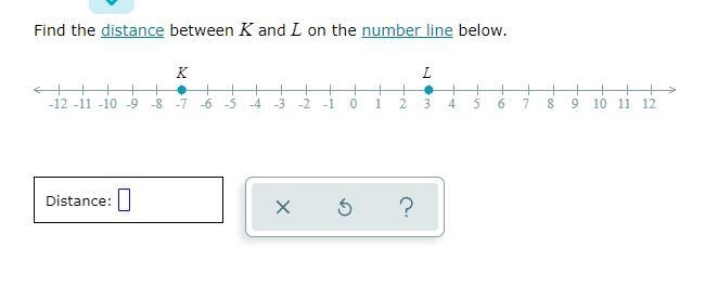 Help please Find the distance between K and L on the number line.-example-1