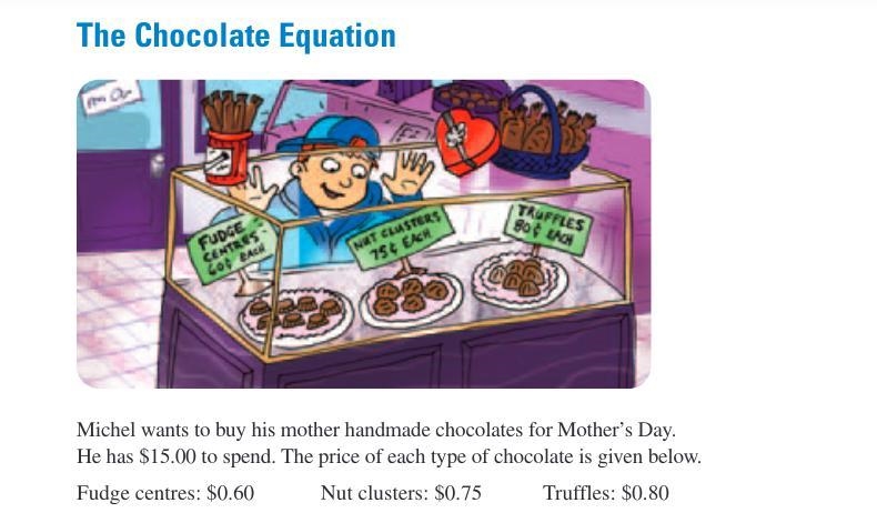 Algebra Chocolate Equation-example-1