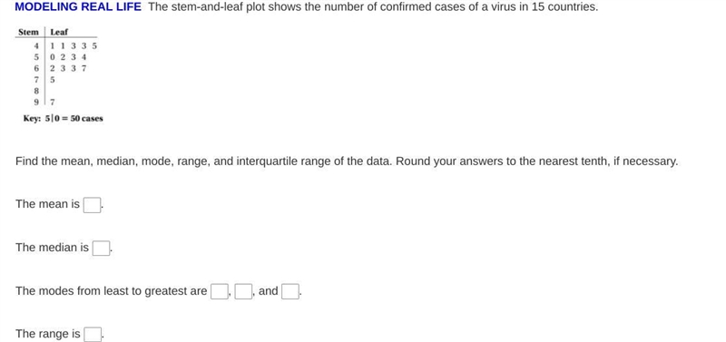 Please help!! *graphs, median, modes, ranges, and means* thank you!!-example-1