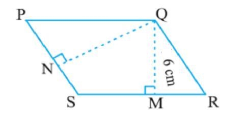 0. PQRS is a parallelogram. QM is the height from Q to SR and QN is the height from-example-1