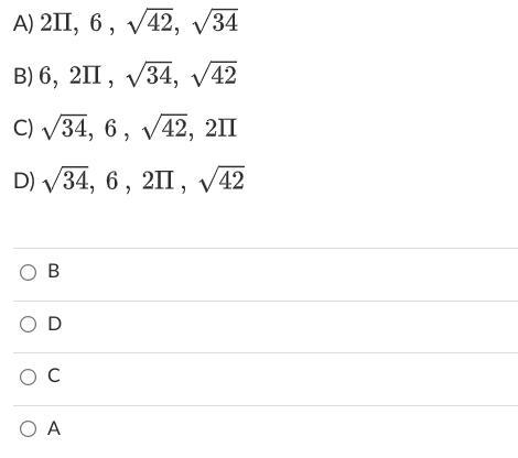 Which of the following lists the numbers in order from least to greatest?-example-1