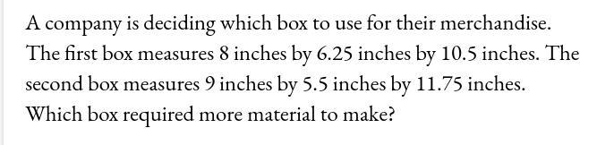 If each box (from slide 4) used material that cost $0.03 per square inch to make, how-example-1