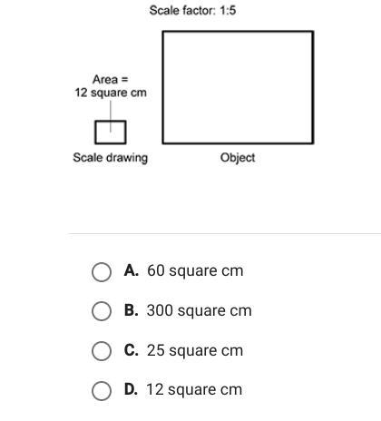 What is the area of the real object that the scale drawing models?-example-1