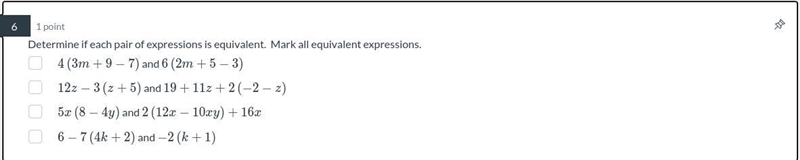 Please help me with this very hard question. Determine if each pair of expressions-example-1