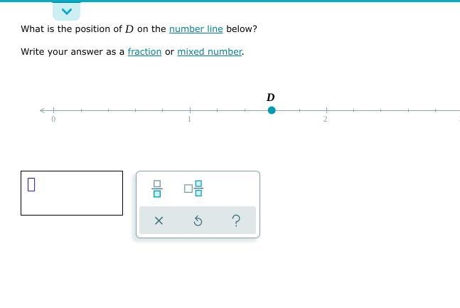 What is the position of D on the number line below?-example-1