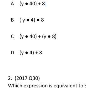 Which expression is equivalent to y ● 48 ?-example-1