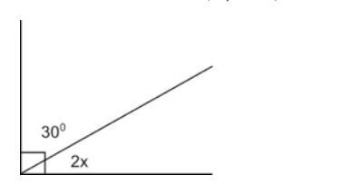 What is the value of x? (5 points) Group of answer choices 10 15 30 45-example-1