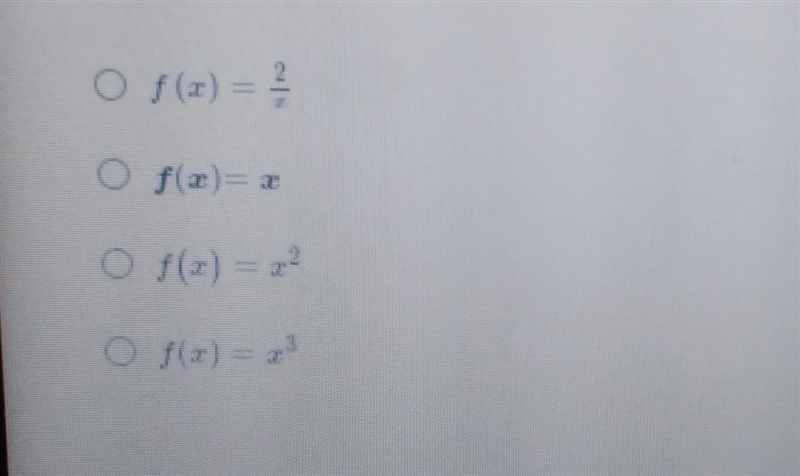 Which of the following functions represents a linear function? ​-example-1