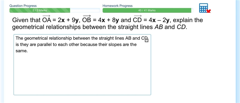 I only need 1 more mark for this question but I don’t know what to write in order-example-1