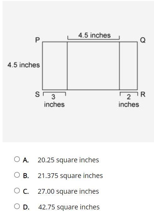 What is the area of rectangle PQRS?-example-1