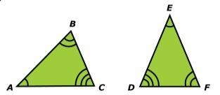 Question 2 If triangle ABCABC was translated and rotated to form triangle EFDEFD, which-example-1