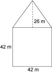 A park is shaped like a figure made up of a square and a triangle. The height of the-example-1